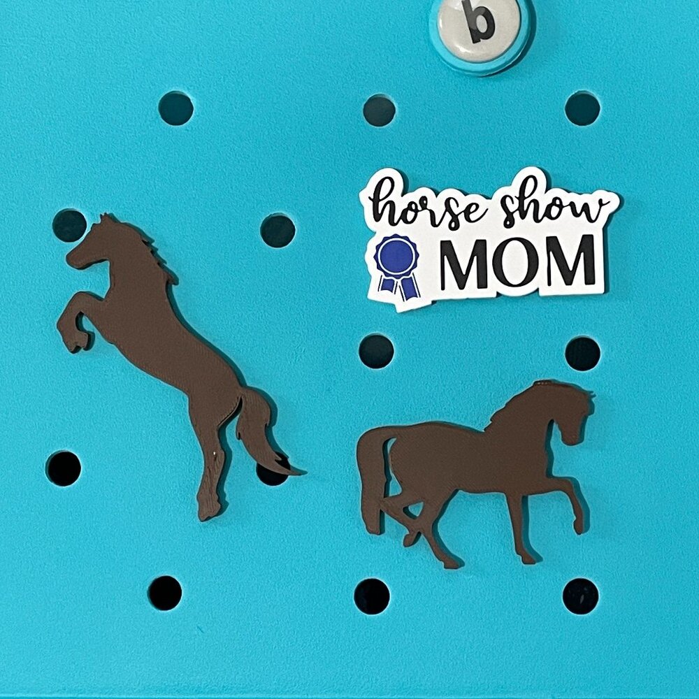 3D Printed Horse Mom Bogg Charms-Horse Bogg Charm-Horse Show Mom-New
